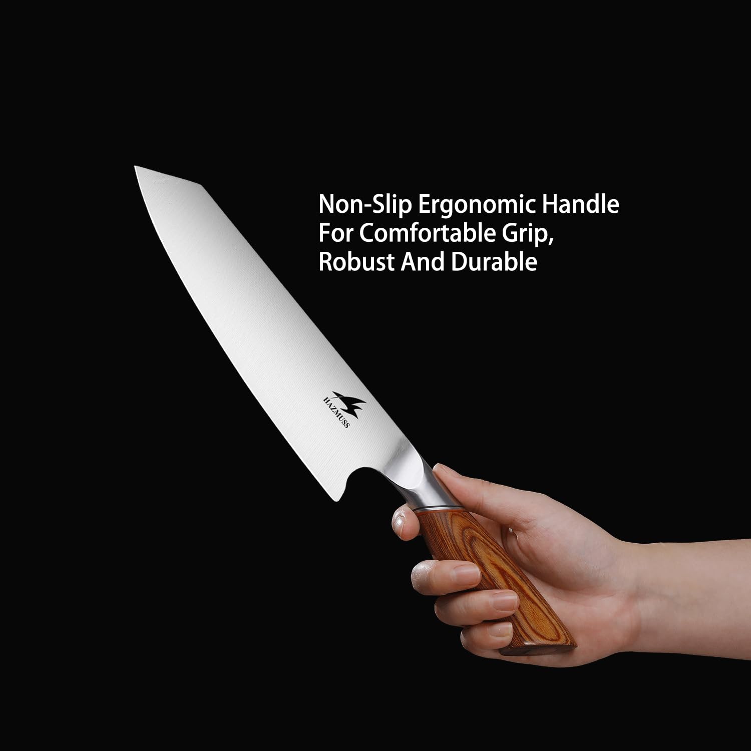 20,2 Cm Kiritsuke Messer Con Hoja De Acero Al Carbono Y Mango Ergonómico De Madera – Cuchillo De Cocina Japonés Profesional Para Cortar, Picar Y Hacer Láminas De Verduras Con Precisión