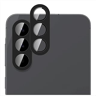 واقي عدسة كاميرا زجاجي ثلاثي الأبعاد مقاوم للكسر من زجاج مقوى بدرجة صلابة 9، مقاوم للخدش وللغبار، تغطية كاملة لكاميرا موبايل سامسونج جالاكسي A56 / A36 / A26، أسود