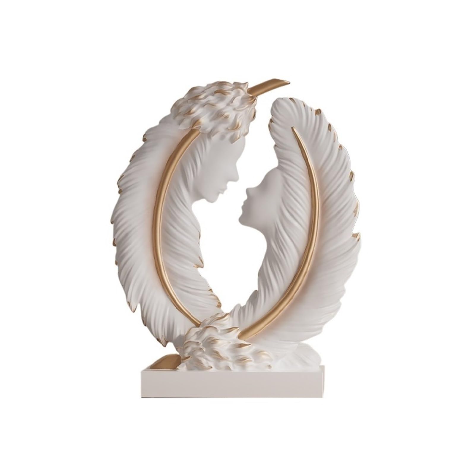 XYJIAOU2026 Desktop Figurines Creative Feather Figure Sculpture Decoration Living Room Bedroom Abstract Art Ornaments