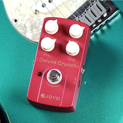 Image of JOYO Crunch Distortion Effect Pedal as High-Gain or Vintage Amps for Electric Guitar - True Bypass (Deluxe Crunch JF-39)