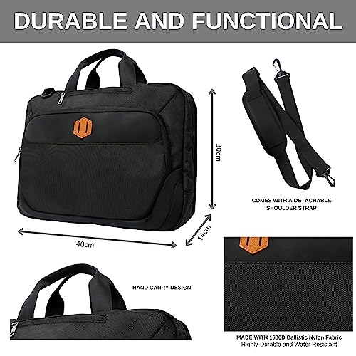 Cango Shoulder Laptop Carry-On Business Large Messenger Bag for Work, Business Travel and Office, Compatible with 17.3 inch Laptop, and books, water-resistant crossbody satchel bag for Men, and Women4