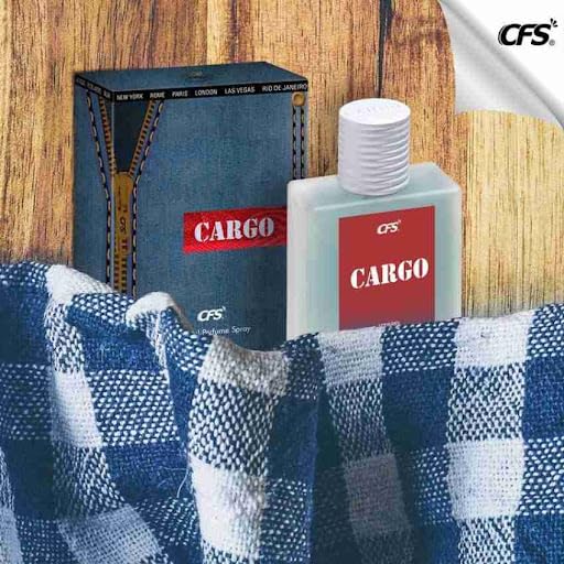 Image of FRASIYON Denim Cargo Perfume Spray for Men & Women 100ml | Denim Style Fresh Long Lasting Fragrance | Apparel Body Spray