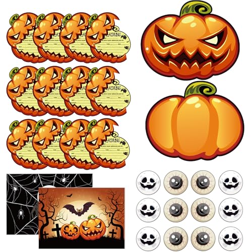 Eroionet Halloween Einladungskarten, 12 Halloween Party Einladungen mit Umschlägen und Aufklebern, Themenparty, Einladungskarten Kinder Eroionet Halloween Einladungskarten, 12 Halloween Party Einladungen mit Umschlägen und Aufklebern, Themenparty, Einladungskarten Kinder
