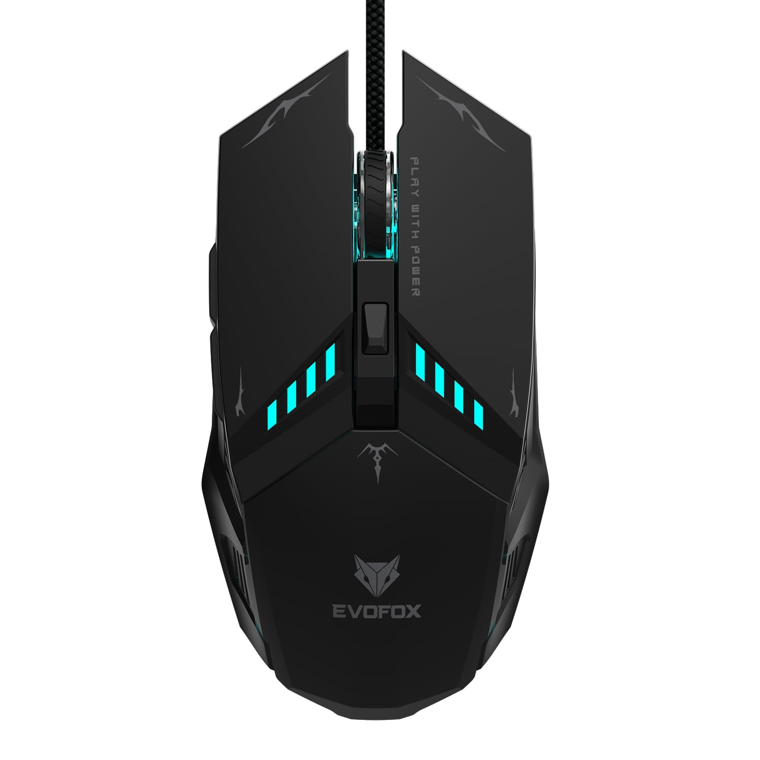 EvoFox Shadow Plus Gaming Mouse Wired | Gaming Mouse with Instant A603FP Sensor, 7200 DPI Optical Tracking, HUANO Switches, 6 Buttons, Ergonomic Design, Braided 1.5m Cable USB – Black-image-31