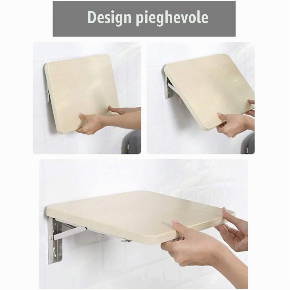 Piccolo Tavolo Ribaltabile A Parete Pieghevole Banco Da Lavoro In Legno Con Ripiano Galleggiante Per Computer Scaffali Per Ufficio Sospesi Fai-da-te,40 * 26cm/16 * 10in