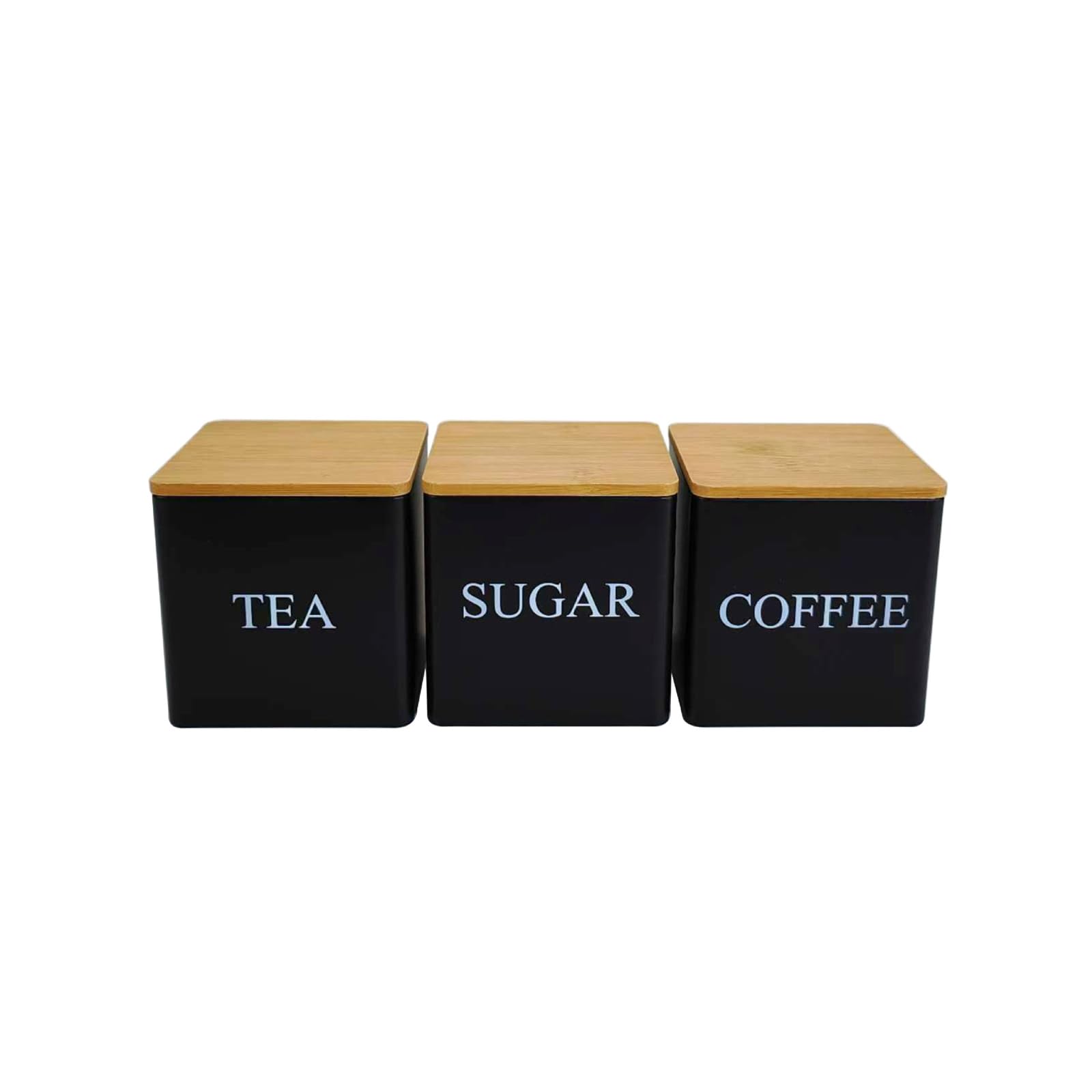 Piceioep Of 3 Sturdy Covered Containers Multipurpose Storage for Pantries Space Saving Design Modern Box