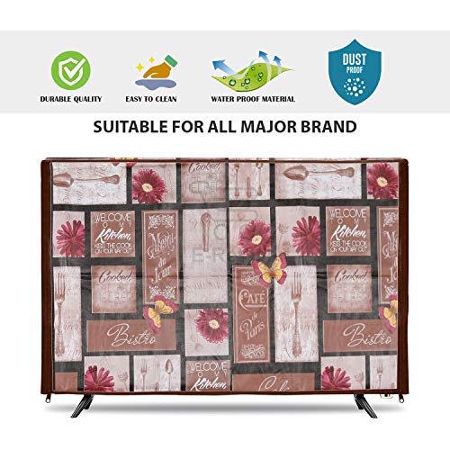 Image of Transparent LCD /LED T.V Protector Cover with Zipper Enclosure for 26 Inch Suitable for All Major Brand & Model (Size-25.5.3x17 Inches, Color-Brown)