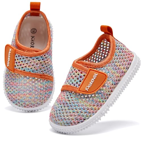 MORENDL Toddler Water Shoes Baby Breathable Mesh Non-Slip Sandals Quick Dry Lightweight Beach Barefoot Shoes