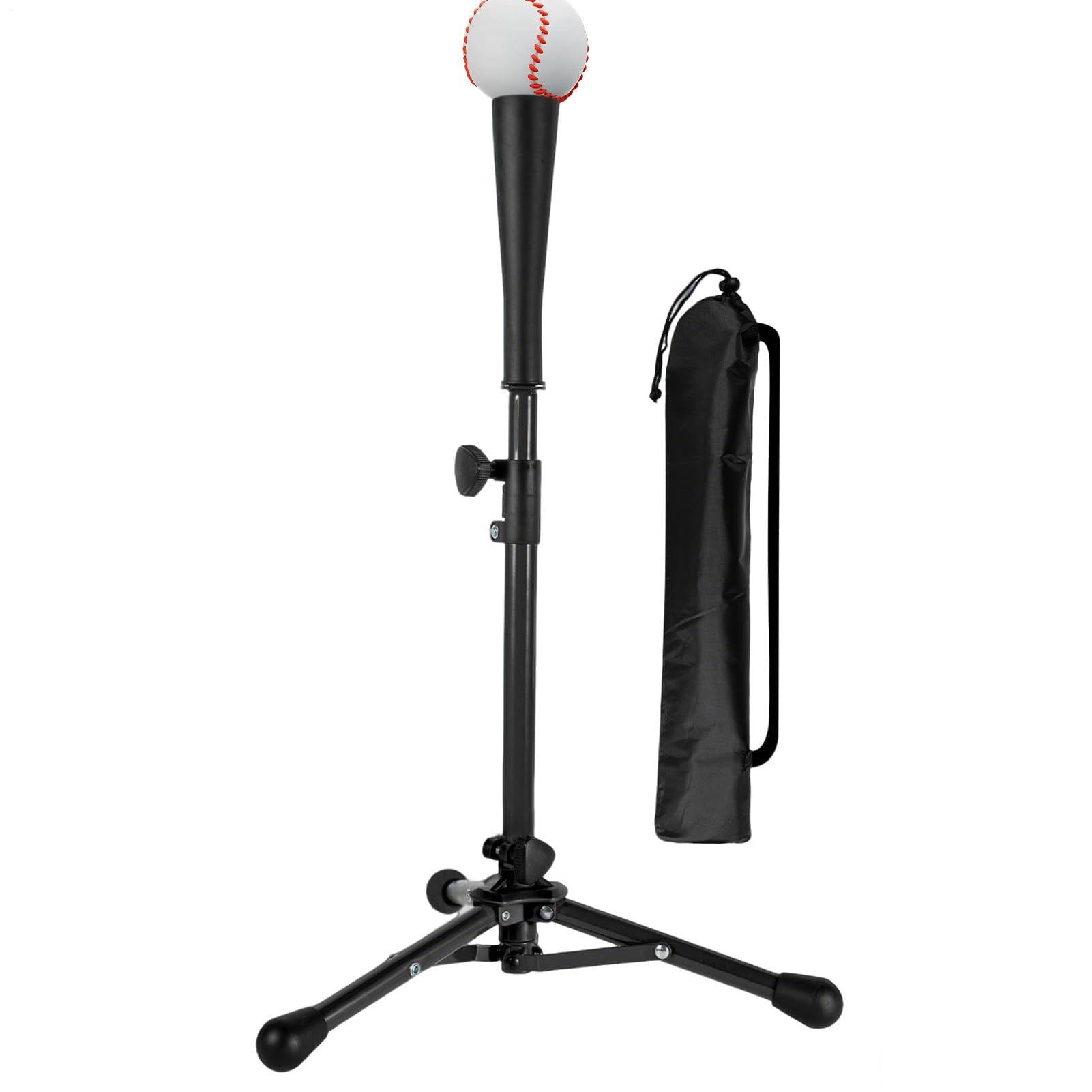Tee de béisbol juvenil, camisetas de béisbol para golpear - Altura ajustable TEE de béisbol para niños - Con el trípode de soporte ergonómico de la bolsa reutilizable para el lanzamiento de softbol Ed
