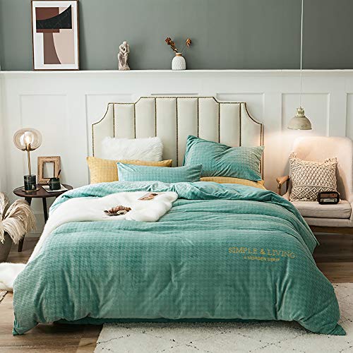 Parure de lit double TXQHD rose : housse de couette protectrice anti-froid pour l'hiver