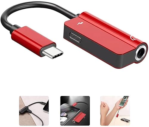 Usb C To Ethernet 2-In-1 Cable Usb Type C To 3.5Mm Audio Charger Adapter Auxiliary Headphone Adapter Red Useful And Deft #TOP1