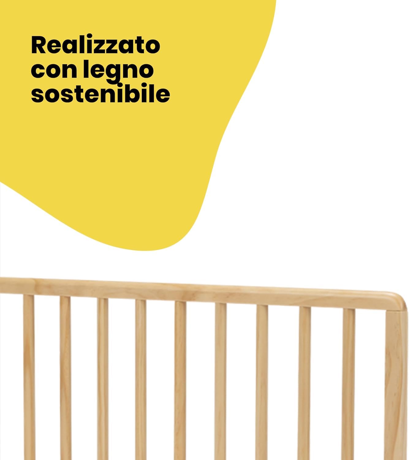 Safety 1st Barriera Letto Legno 110 cm, Sponda 18 Mesi - 5 Anni, Sbarra Letto Bambini, Paracolpi Anti Caduta in Legno Certificato FSC, Facile da Piegare e Conservare, Natural Wood