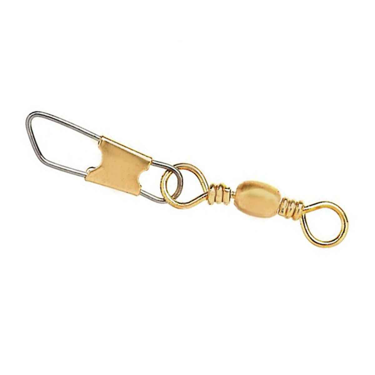 Sea Striker SSTBSSBR-1/0 Twisted Barrel Swivel, Size 1/0, with Safety Snap