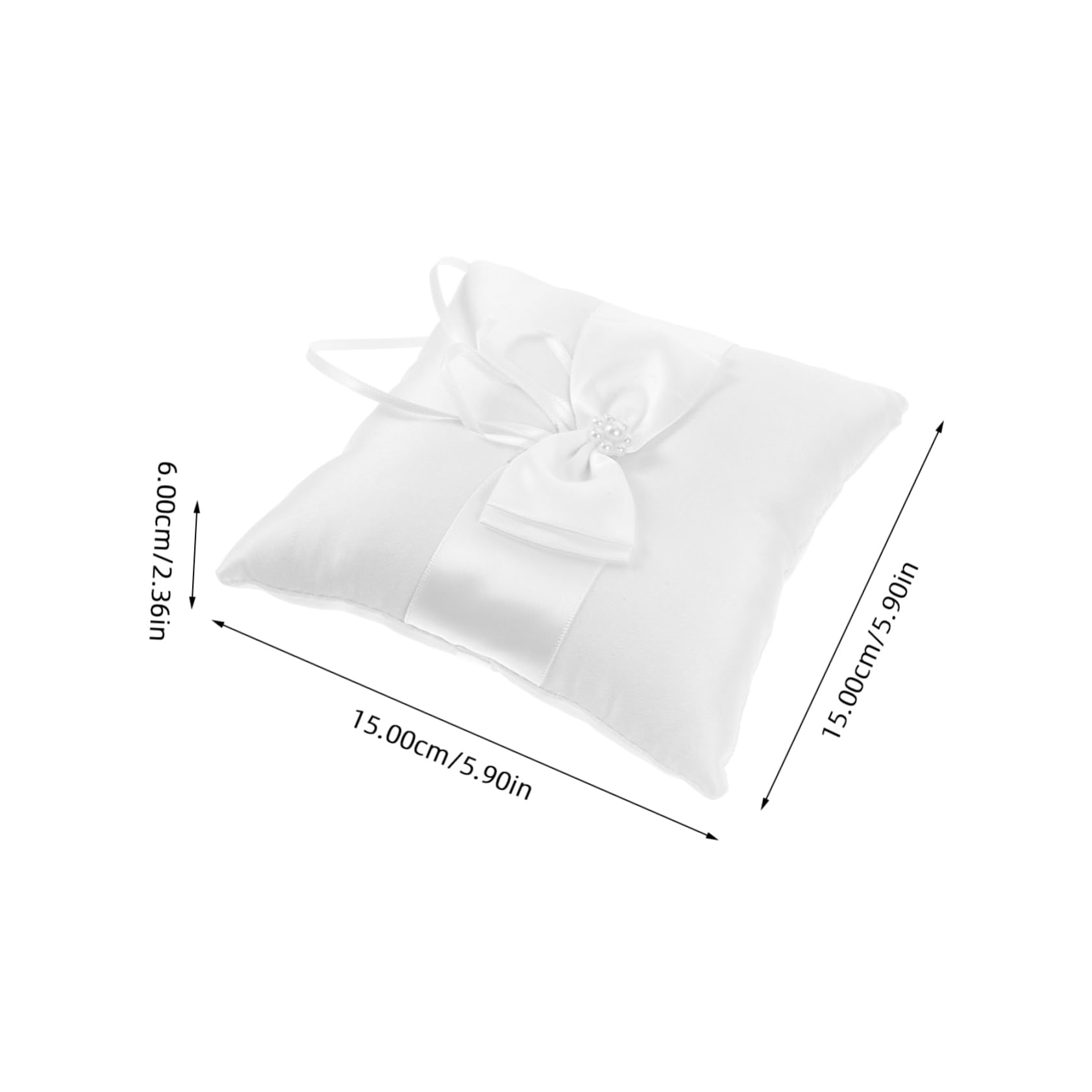 Didiseaon Elegant Style Wedding Ring Pillow with Double Flower Ring Bearer Cushion for Wedding Ceremonies Engagements and Anniversaries