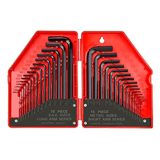 YIYITOOLS - HN-1-001 Hex Key Allen Wrench Set – 30-Piece Industrial Grade Set Tools, 1/20-3/8 inches, 1.27-10 mm, Black and Silver