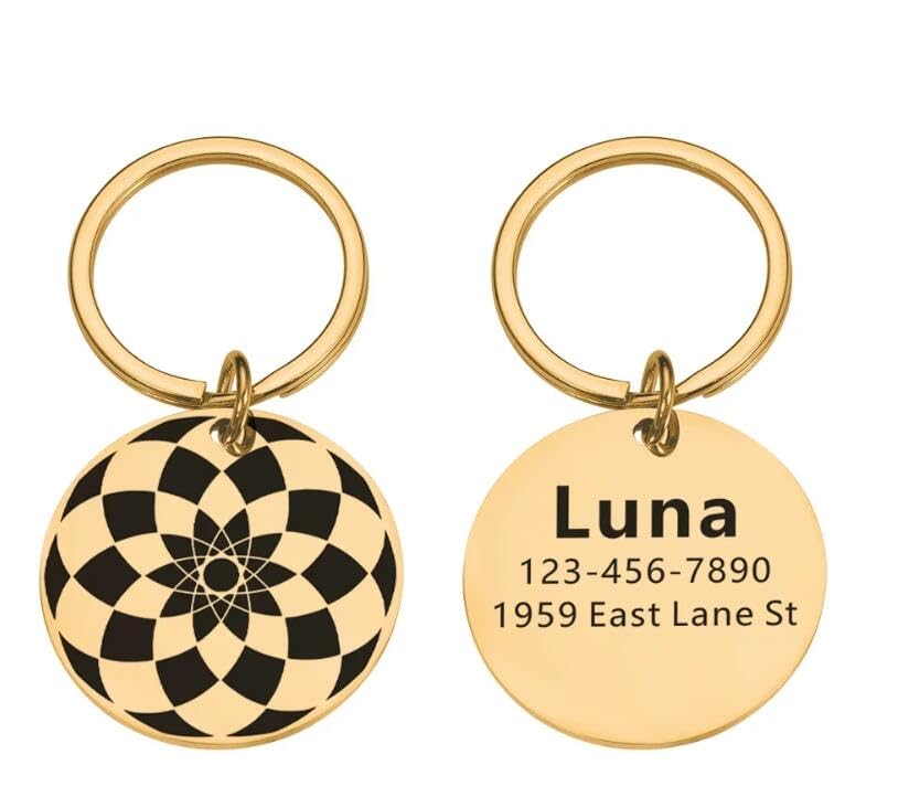 Etichette Personalizzate Per Collare Per Cani Da Compagnia Ciondolo Rotondo Per Medaglia Identificativa Per Animali Domestici Con Nome Inciso Numero Personalizzato Forniture Per Cuccioli Di Gat