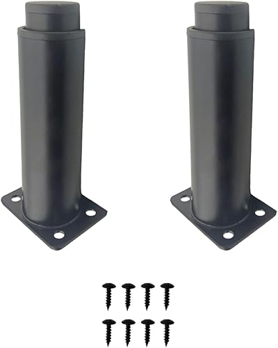 Miniatura 1 de Patas de metal de 5 pulgadas para muebles, patas ajustables, patas de metal negro, adecuadas para sofás, armarios, camas, paquete de 2