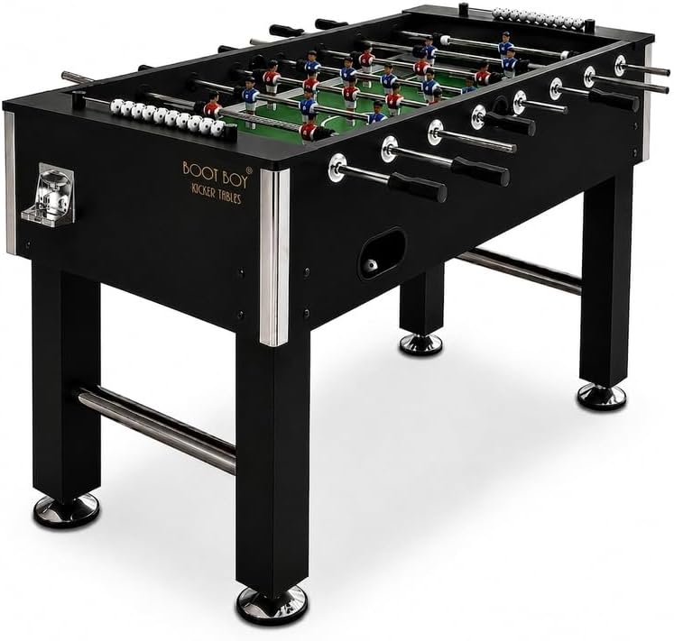 BOOT BOY 'Nero' Foosball Table 48 Inch Strong Sturdy Soccer Table for Adults Vigorous Indoor for Aggressive Games at Home, Office, Co-Living & Co-Working