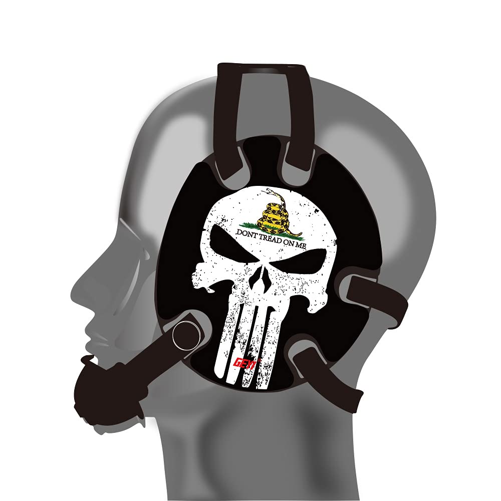 Wrestling Headgear with White Do not Tread On Me Wraps (Black, Adult)