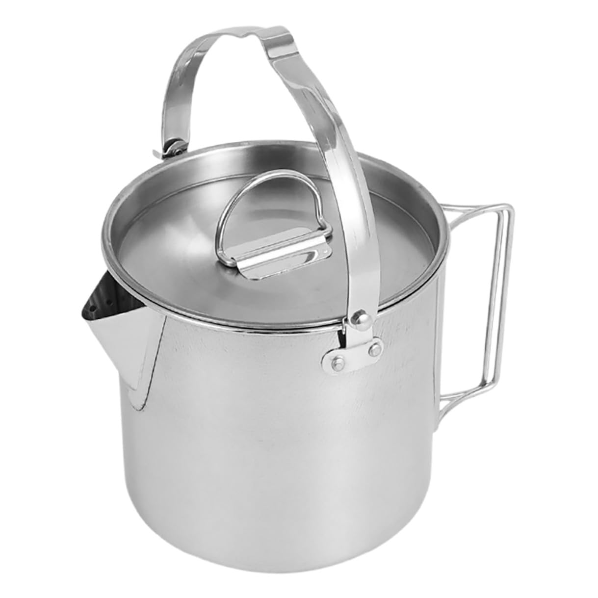 TOYANDONA Hervidor De Agua Para Exteriores De Tetera De Acero Inoxidable Para Camping Senderismo y Picnic Calentamiento Rápido