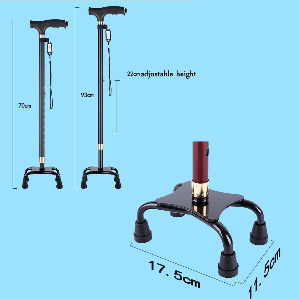 Andadores para Personas Mayores Bastón Ligero con Mango ergonómico de Madera, muletas 10 Ajustables para Hombres, Mujeres, Artritis, Personas Mayores discapacitadas, bastón de Movilidad con 3 Patas,