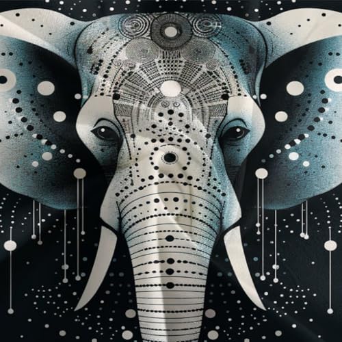Parure de lit éléphant 3D avec housse de couette 260x220 cm et taies - 7