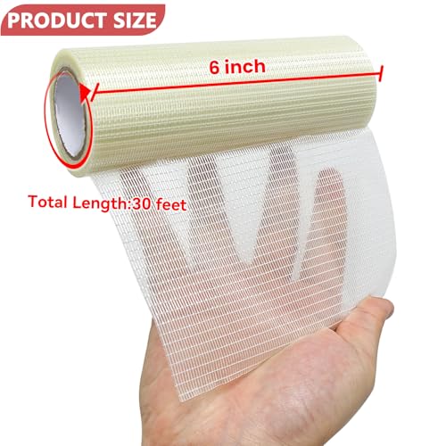 Image of RV Awning Repair Tape for Fabric,Tent, Greenhouse, Covers, Sail, 6 inch x 30FT | Tear Repair Patch Kit, Waterproof, 6 Inch Wide 30FT Long, Reinforced