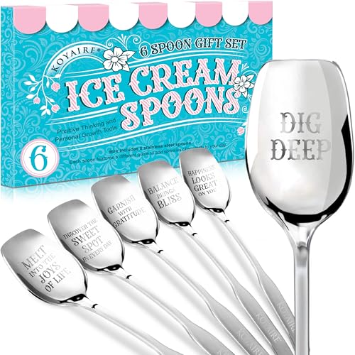 KOYAIRE 6-Piece Motivational Spoons