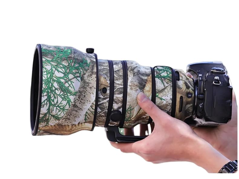 CHASING BIRDS Camouflage Waterproof Lens Coat for Nikon AF-S 200mm f/2G ED VR II Rainproof Lens Protective Cover (Yellow Tree Camouflage, with 1.7X TC (TC-17E II))