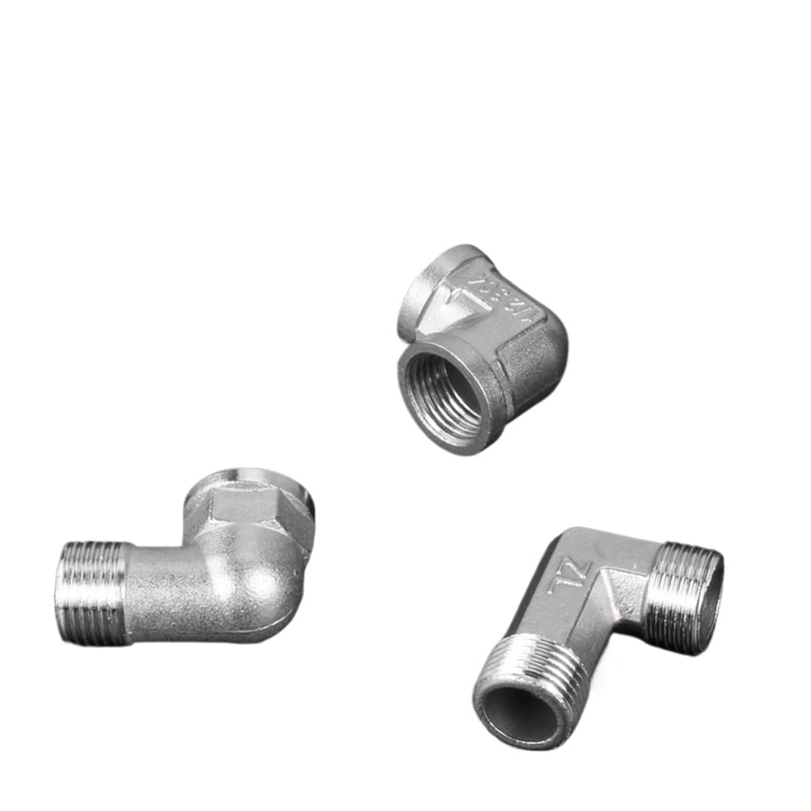 Accesorio de conversión de Acero Inoxidable, Accesorios de Acero Inoxidable en ángulo Recto, Rosca Hembra/Macho de 1/2" y 3/4" y 1", acoplador rápido (5,10 Piezas BSP)
