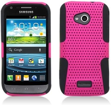 Aimo Wireless SAML300PCPA005 Hybrid Armor Cheeze Case for Samsung Galaxy Victory 4G LTE L300 - Retail Packaging - Black/Pink