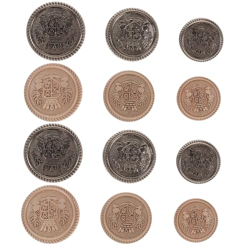 HAPINARY 12 Piezas Botones De Traje Británico Botones Para Pantalones Acero Aguja Zumbador Chaqueta De Sport Botones a Presión Pantalón Mini Patas De Coser Tachuelas Botón Aleación De Zinc