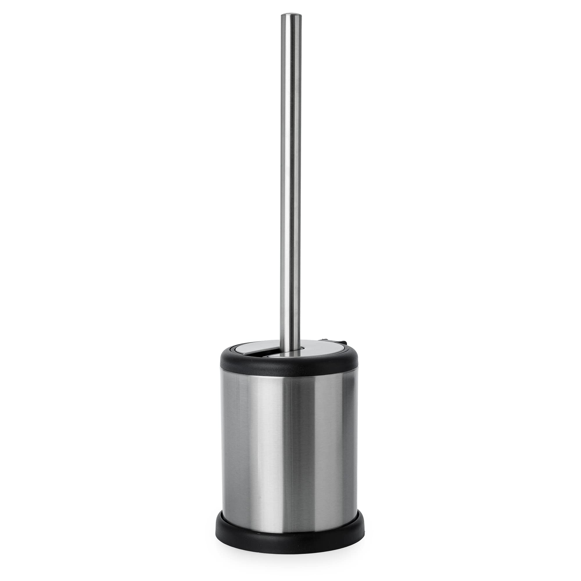 Blue Canyon Santorini Mini Toilet Brush & Holder for Bathroom, Flexible Toilet Bowl Plastic Brush Head for Deep Cleaning, Compact Size, Elegant Design – Chrome