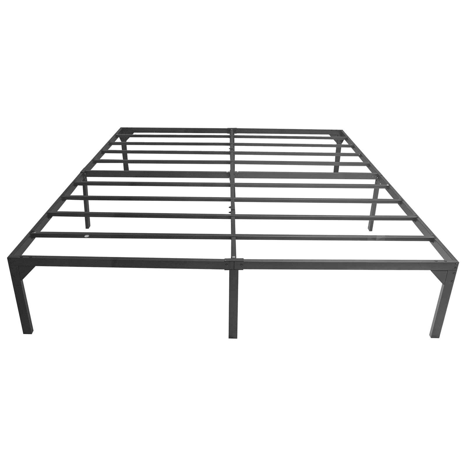 Modern King Size Metal Bed Frame with Under-Bed Storage: Sleek, Sturdy 16-Inch Platform Bed in Black. No Box Spring Needed, Easy Assembly. Maximize space and add contemporary elegance to your bedroom.