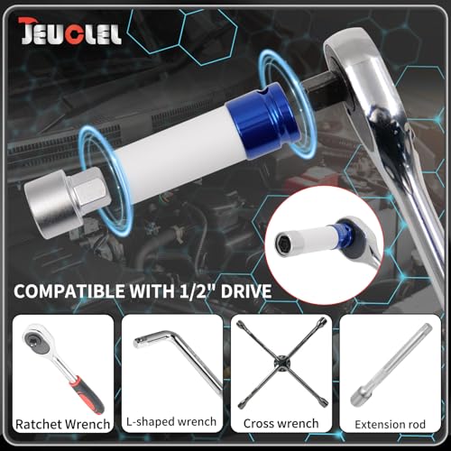 Image of 21PCS Wheel Locking Nut Key Kit Compatible with VW VAG Volkswagen | Wheel Lock Nut Socket Adapter Set, Anti-Theft Lug Removal Tool, Anti-Theft Screw Remover, Repair Tool, Tyre Fitting, garage