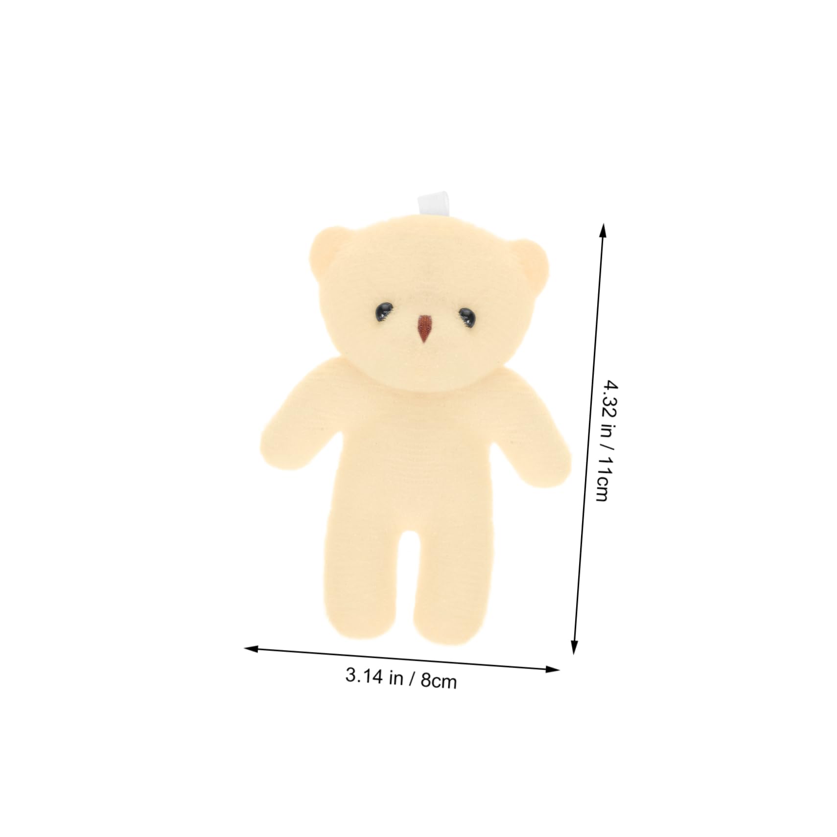 VANZACK 18pcs Mini Bear Pendants Multi-functional Bear Figurines for Home Decor Keychain Adorable Plush Stuffed Animals