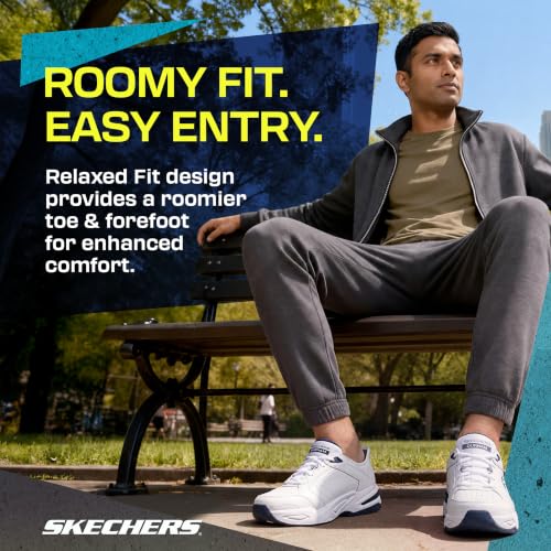 Skechers Durham Herren-Sneaker zum Reinschlüpfen, Weiss/opulenter Garten, 48.5 EU – Ansicht 5