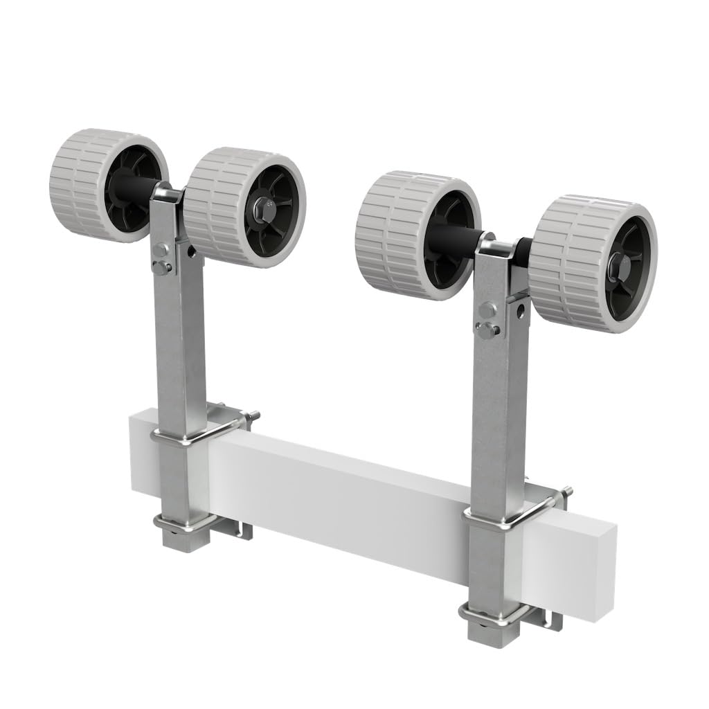 SUPROD 2 rolki wahadłowe Sliprollen Sliphilfe przyczepka do łodzi Eva RKSRLB-2X2-EVA, Ø 120 mm