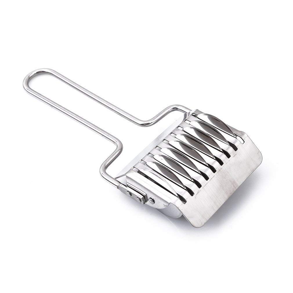 Premium Stainless Steel Noodle Cutter Roller Dough Cutter Pasta Spaghetti Pressing Tools