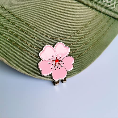Eshan Magnetic Golf Ball Markers And Novelty Golf Hat Clip Set Flower Shape Clip Crystal Flower Ball Markers Golf Bag Accessories Court Gift For Men Women Golfer #TOP5