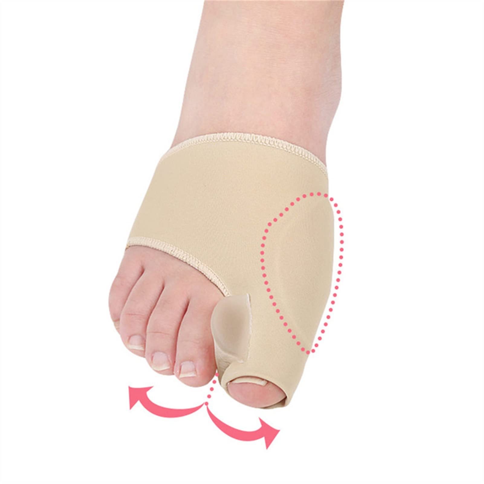 par de férulas para juanetes, Corrector de dedos, ortesis, pies, cuidado de los pies, ajuste del pulgar, corrección, calcetines de pedicura suaves, alisador de juanetes (S)