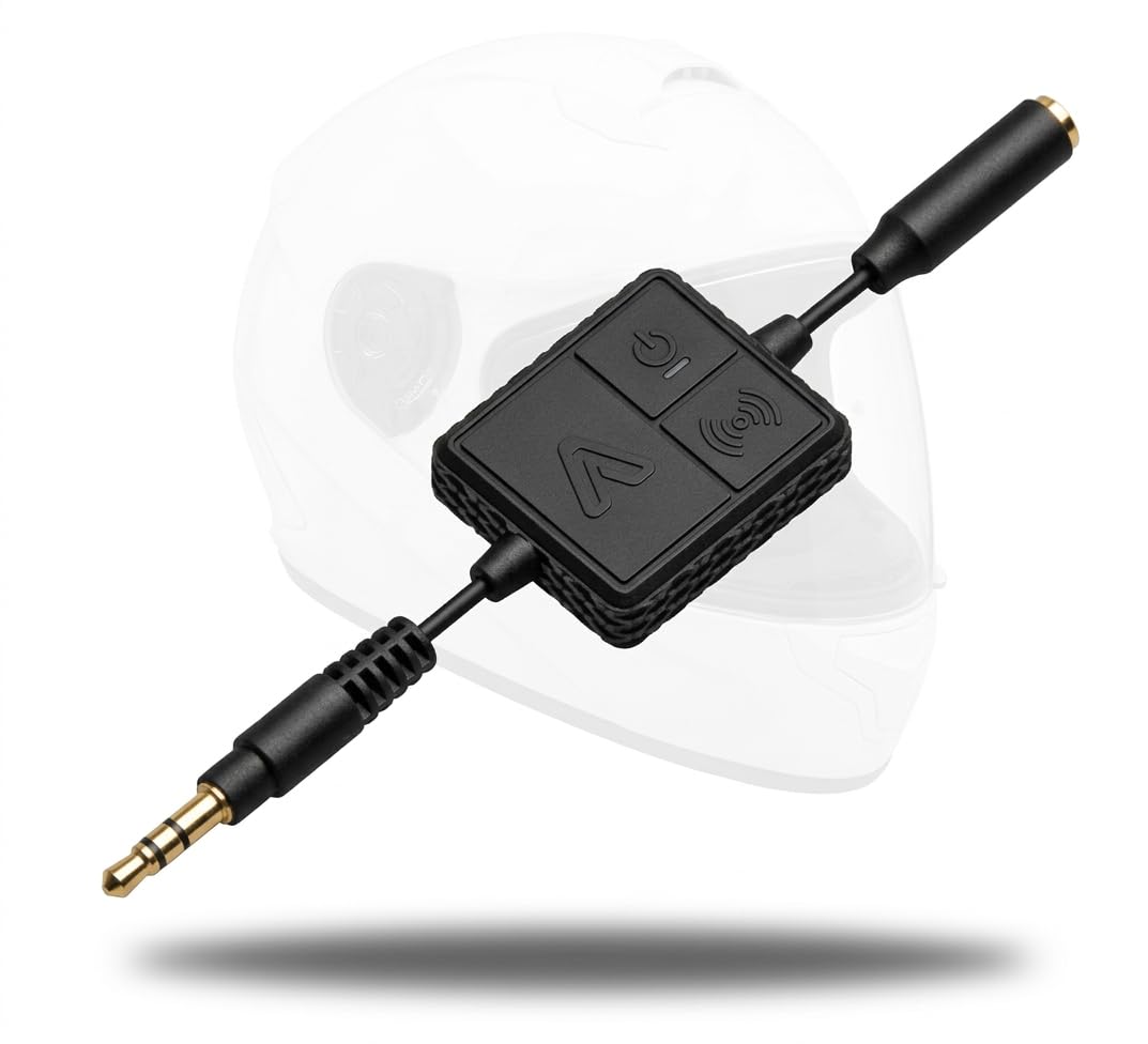 I A S U S EAR3H-MK2 Helm-Audio-Verstärker, 12 dB Lautstärkenverstärker, 3,5 mm Eingang und Ausgang, kompatibel mit den meisten Helm-Komms-Systemen mit Kopfhörer-Ohrhöreranschluss