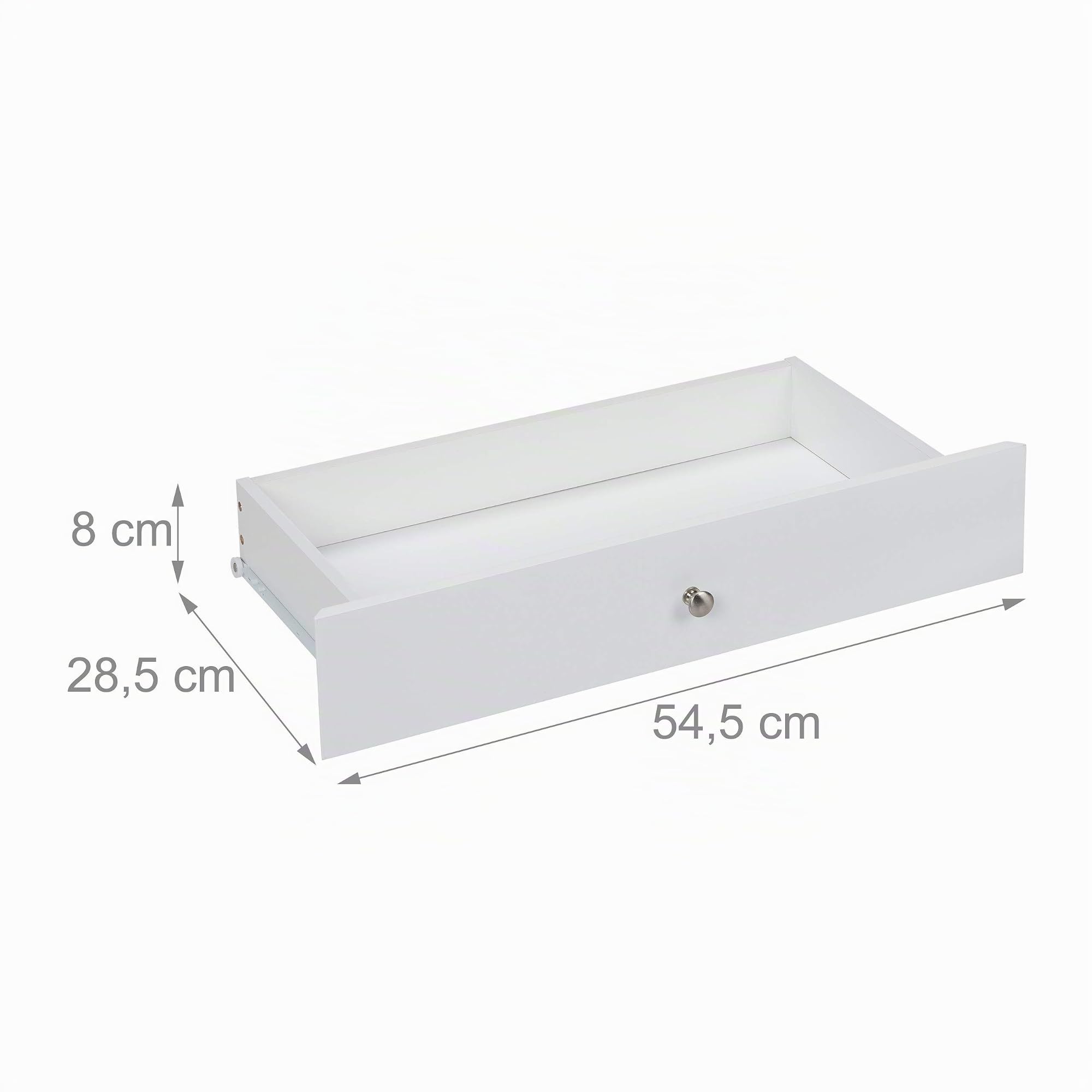 Relaxdays Scrivania ad Angolo, Ripiano e Cassetto, Salvaspazio, Ufficio, Studio, Stile Rustico, HLP 76x107x72 cm, Bianca