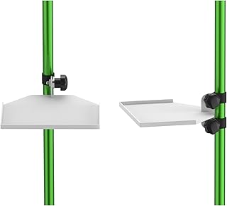 DELUMEE Metal Grow Tent Corner Shelf (2 Packs), Sturdy Grow Tent Pole Mount Shelf, Heavy-Duty Grow Tent Accessory, Easy Install Grow Tent Kit, Fit All Grow Tent Poles (16mm/19mm/22mm Included)