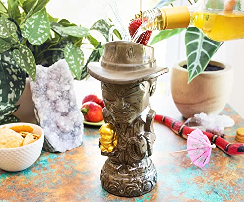 Indiana Jones Geeki Tikis with Fertility Idol Ceramic Mug, Brown - Image 4