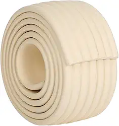 Protetor Canto Quina Borda Cantoneira Parede Escada Segurança Bebê Rolo 2 Metros (Bege)