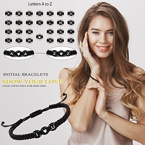 Initial Bracelets for Women Men's Bracelets Gifts for Girlfriend Boyfriend Letter Bracelets I Love You Gifts for Her Him Best Friend Birthday Gift Christmas Jewelry