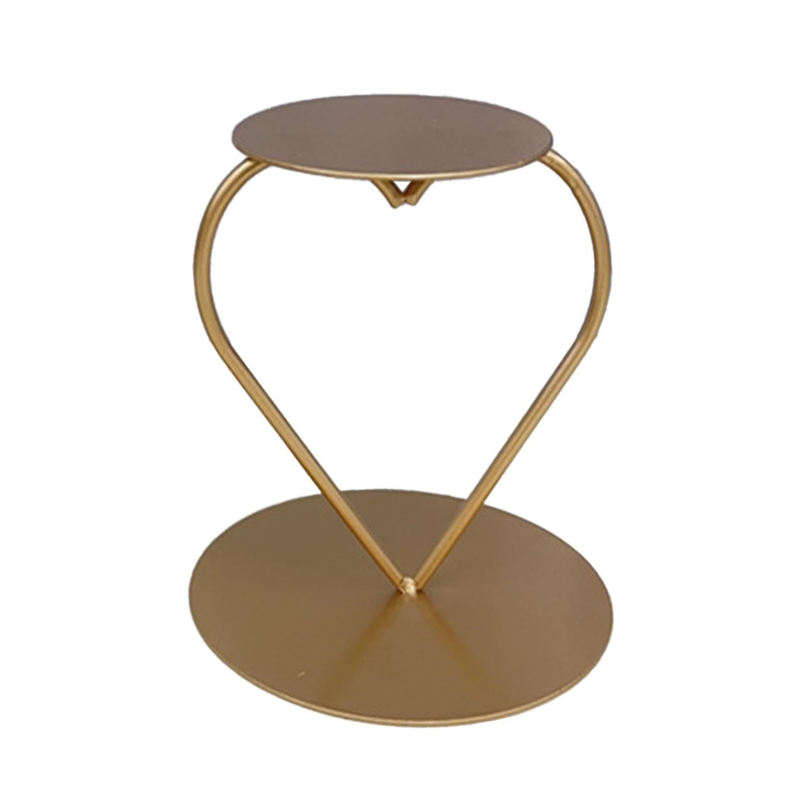 PIXZCSA Heart Shaped Cake Separator Iron Cake Spacer Accessories Heavy Duty Support Wedding Party Holder Stand Compartment Stand Fashion Rack Sturdy Dessert, Gold, Small