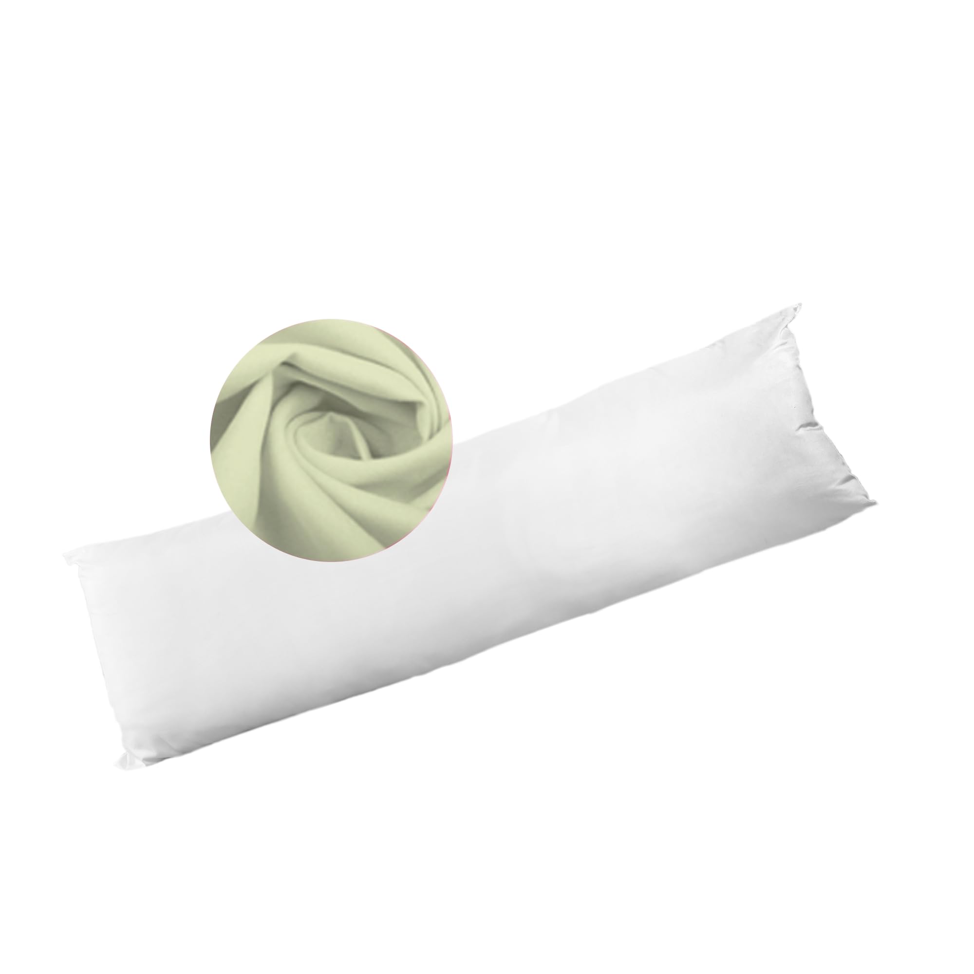 Sleep&Snuggle Bolster Pillow Hollowfibre Filled with Free Pillowcase Hypoallergenic Soft Long Pregnancy Pillow for Side Sleeper, Back, Neck, Maternity Support Full Body Pillow (Cream, Super king 6Ft)