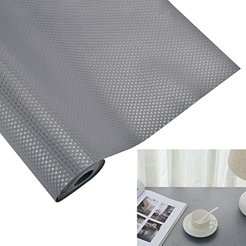 RECHCIGA Protector Cajones Cocina Gris 45*610cm Forro para Cajón de Plástico Eva Plastico Antideslizante Protector de Cajones Cocina Resistencia al Agua Protector de Armarios Para Cubrir Superficies